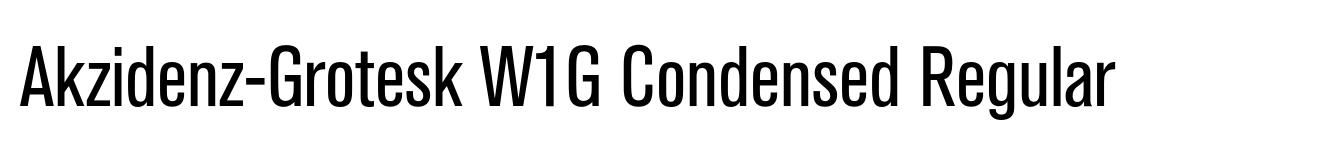 Akzidenz-Grotesk W1G Condensed Regular